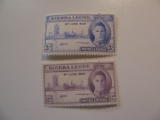 2 Sierra Leone Vintage Unused Stamp(s)