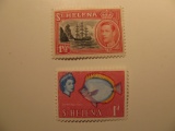 2 St. Helena Vintage Unused Stamp(s)