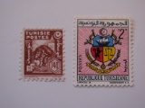 2 Tunisia Vintage Unused Stamp(s)