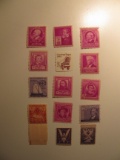 14 Vintage Unused Mint U.S. Stamps