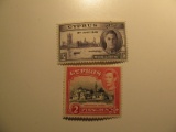 2 Cypress Vintage Unused Stamp(s)