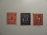 3 Germany Vintage Unused Stamp(s)