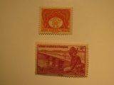 2 French West Africa Vintage Unused Stamp(s)