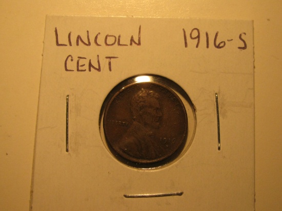 US Coins: 1916-S Wheat penny