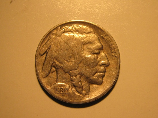 US Coins: 1930 Buffalo 5 cents