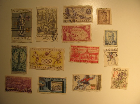 Vintage stamps set of: Czechoslovakia