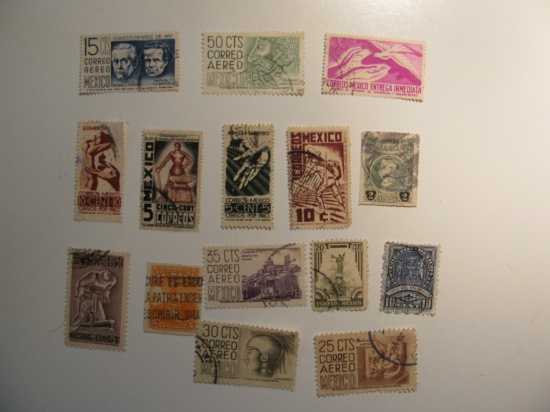 Vintage stamps set of: Mexico