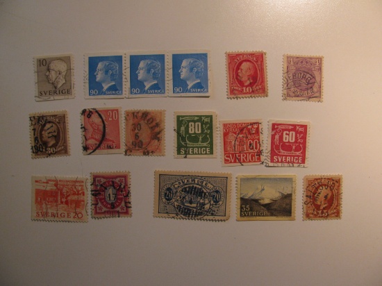 Vintage stamps set of: Sweden