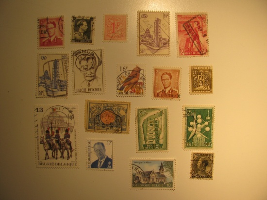 Vintage stamps set of: Belgium