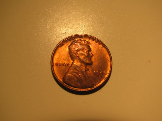 US Coins: BU / Very Clean 1946-D Wheat penny