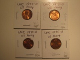 US Coins:  4x 1975-D pennies