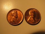 US Coins: Very clean 1956 & 1957 Wheat pennies