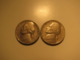 US Coins: 2x1938 Jefferson 5 cents