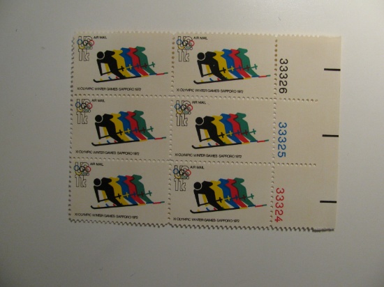 6 Vintage Unused Mint U.S. Stamps