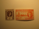 2 Leeward Islands Vintage Unused Stamp(s)