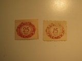 2 Liechtenstein Vintage Unused Stamp(s)