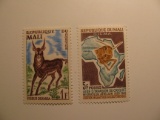 2 Mali Vintage Unused Stamps