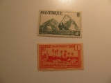 2 Martinique Vintage Unused Stamps