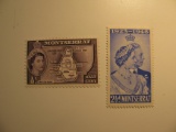 2 Montserrat Vintage Unused Stamps