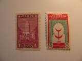 2 Morocco Vintage Unused Stamps
