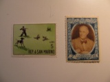 2 San Marino Vintage Unused Stamp(s)