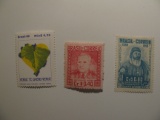 3 Brazil Vintage Unused Stamp(s)
