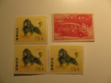4 China Vintage Unused Stamp(s)