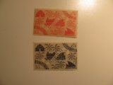 2 French Djibouti Vintage Unused Stamp(s)