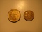 Foreign Coins:  2 Israeli coins