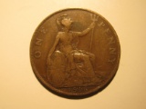 Foreign Coins: 1916 Great Britain 1 penny