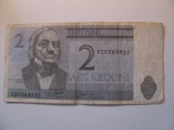 Foreign Currency: 1992 Estonia 2 Krooni