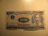 Foreign Currency: 1991 Vietnam 5000 Dong
