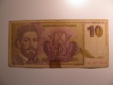 Foreign Currency: 1994 Yugoslavia 10 Dinara