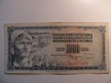 Foreign Currency: 1981 Yugoslavia 1000 Dinara