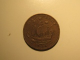 Foreign Coins: 1958 Great Britain 1/2 Penny