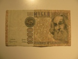 Foreign Currency: 1982 Italy 1000 Lire
