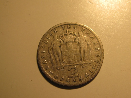 Foreign Coins: 1954 Greece 2 Drachma