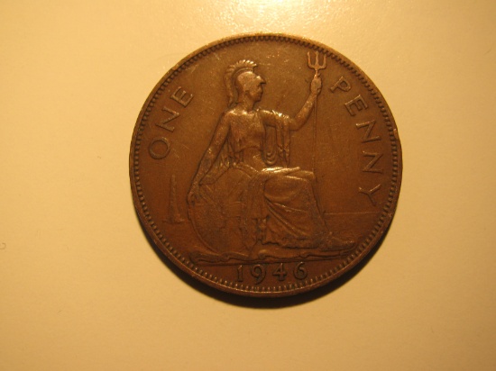 Foreign Coins: 1946 Great Britain 1 Penny