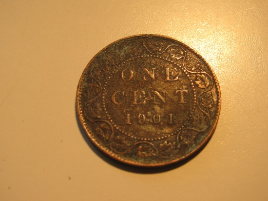 Foreign Coins: 1901 Canada 1 Cent