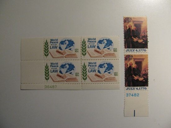 6 Vintage Unused Mint U.S. Stamps