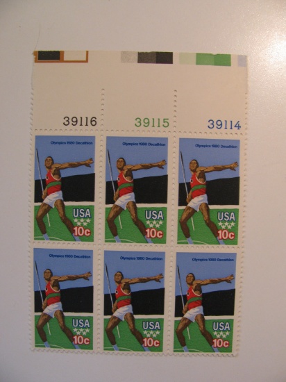 6 Vintage Unused Mint U.S. Stamps