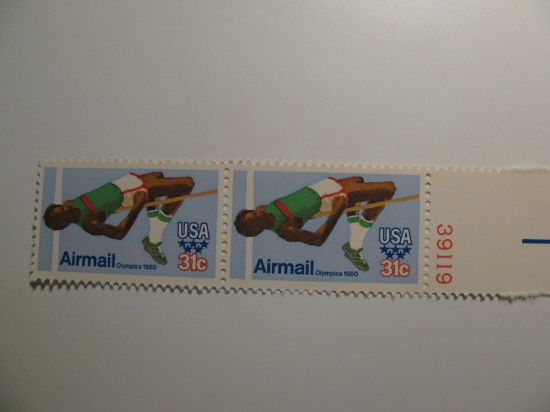 2 Vintage Unused Mint U.S. Stamps