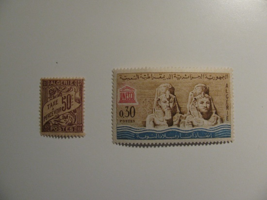 2 Algeria Vintage Unused Stamp(s)
