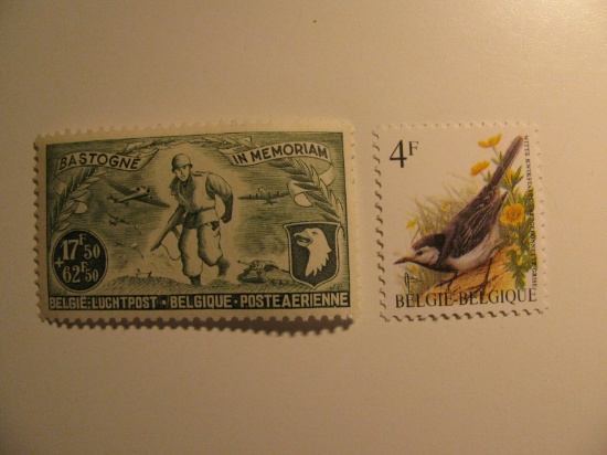 2 Belgium Vintage Unused Stamp(s)