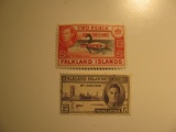 2 Falkland Islands Vintage Unused Stamp(s)