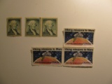 6 Vintage Unused Mint U.S. Stamps