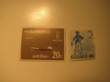 2 Netherland Antilles Vintage Unused Stamp(s)