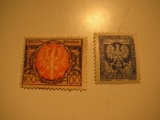 2 Poland Vintage Unused Stamp(s)