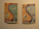 2 Sudan Vintage Unused Stamp(s)