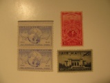 4 Vintage Unused Mint U.S. Stamps